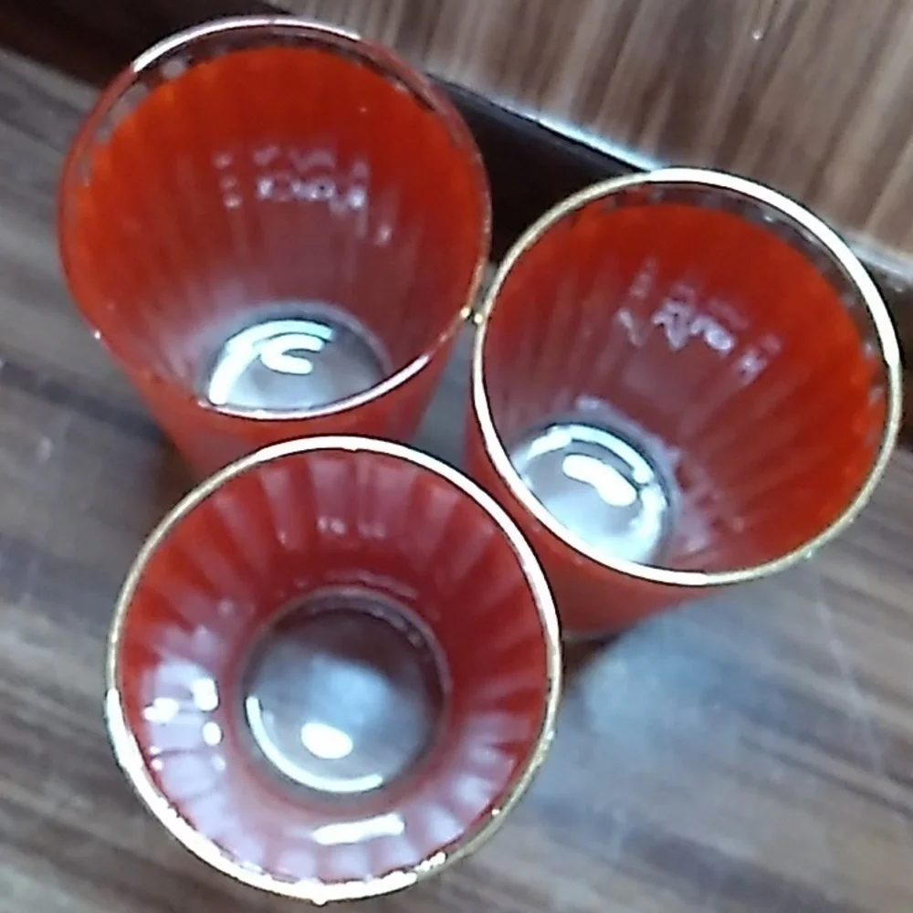 Vintage Culver MCM Thai Princess Hindu Highball set of 3